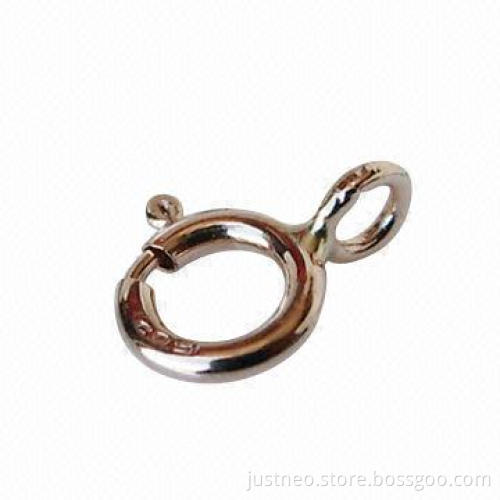 14K rose gold/spring ring necklace/bracelet clasp